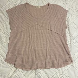 Altar’d State - Light pink waffle knit top
